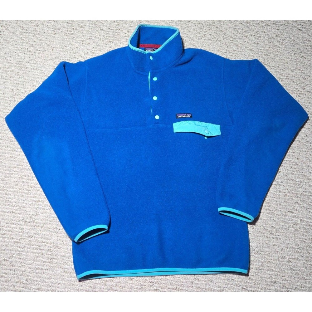 Patagonia Lightweight Synchilla Snap-T Fleece Pullover Blue Teal Men's Small